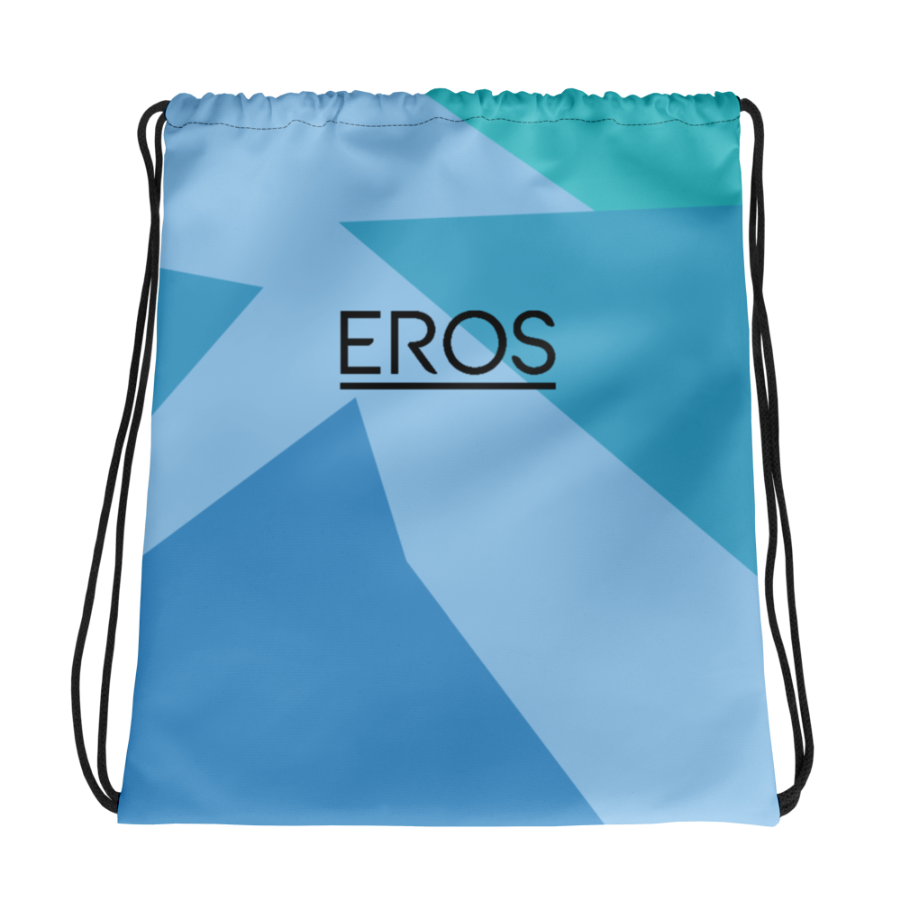 Eros Blue Abstract String Bag