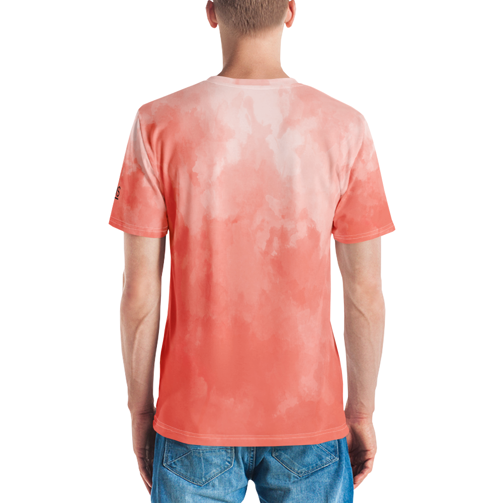 Coral Watercolor Men's T-shirt mockup