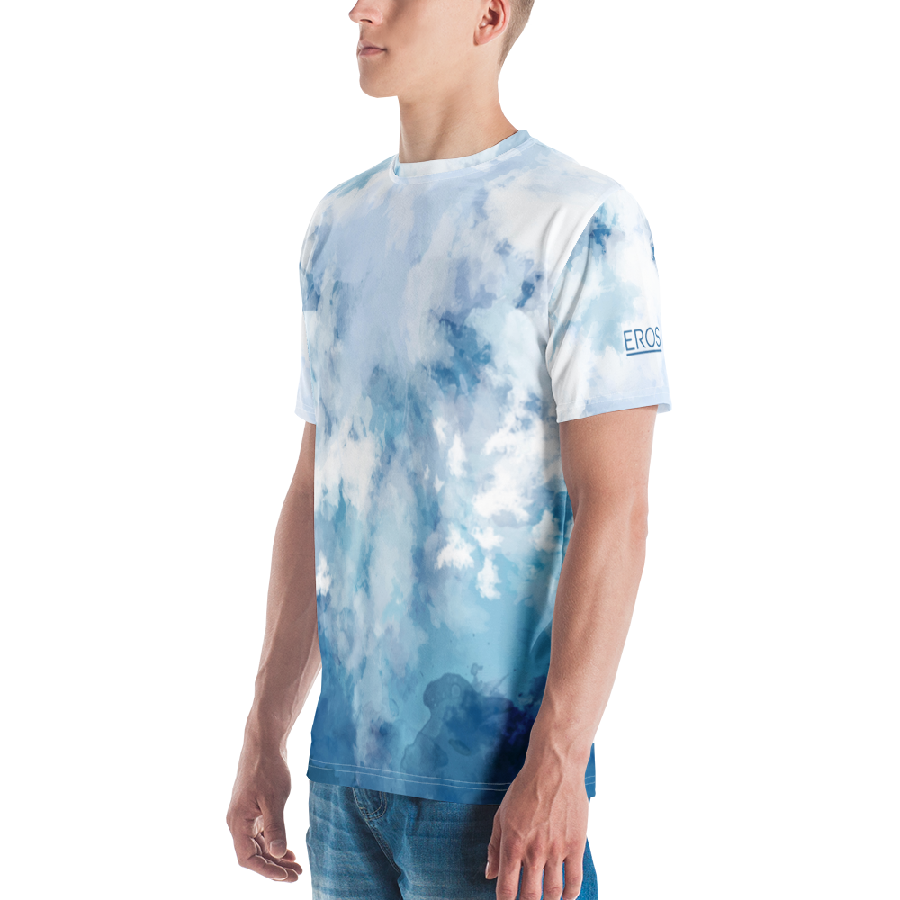 Light Watercolor Men's T-shirt mockup