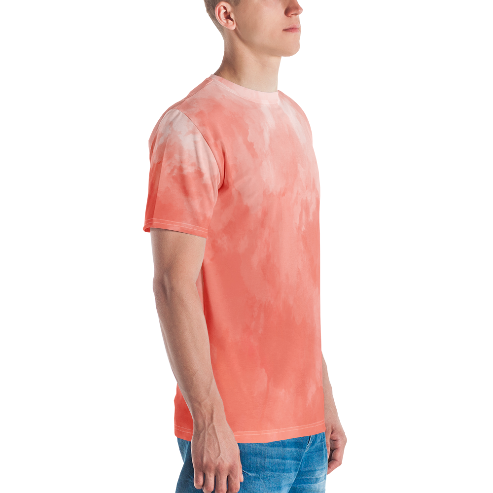 Coral Watercolor Men's T-shirt mockup
