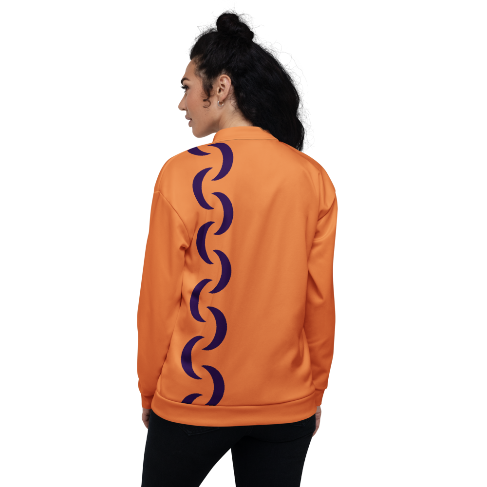 Orange Moon Bomber Jacket mockup