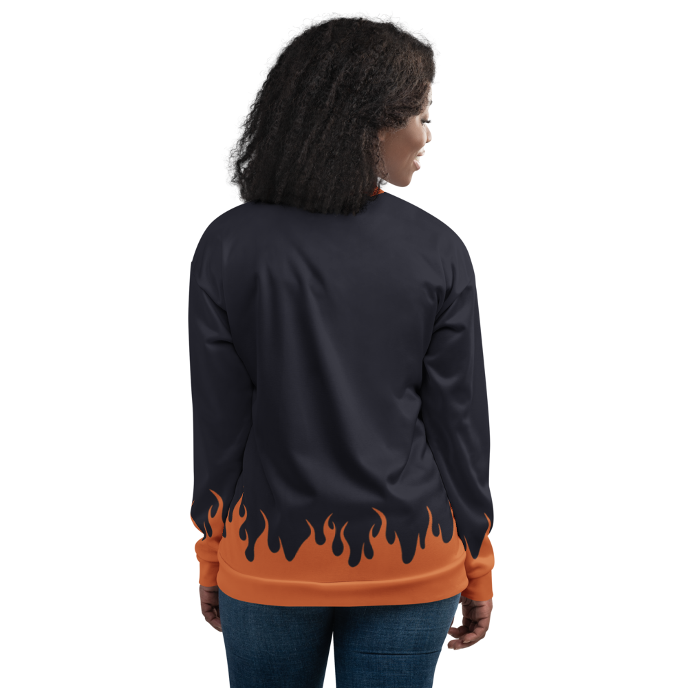 Flame Thrower Bomber Jacket mockup