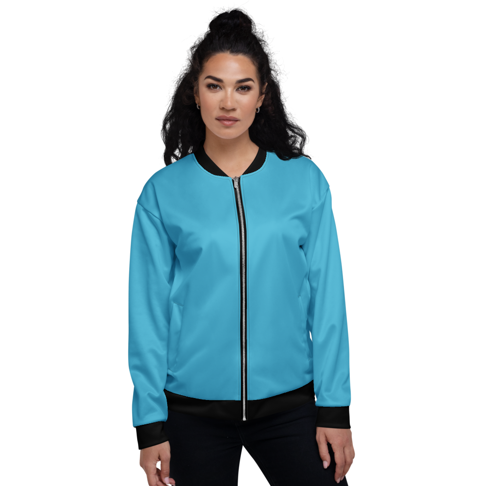 Light Blue Bomber Jacket