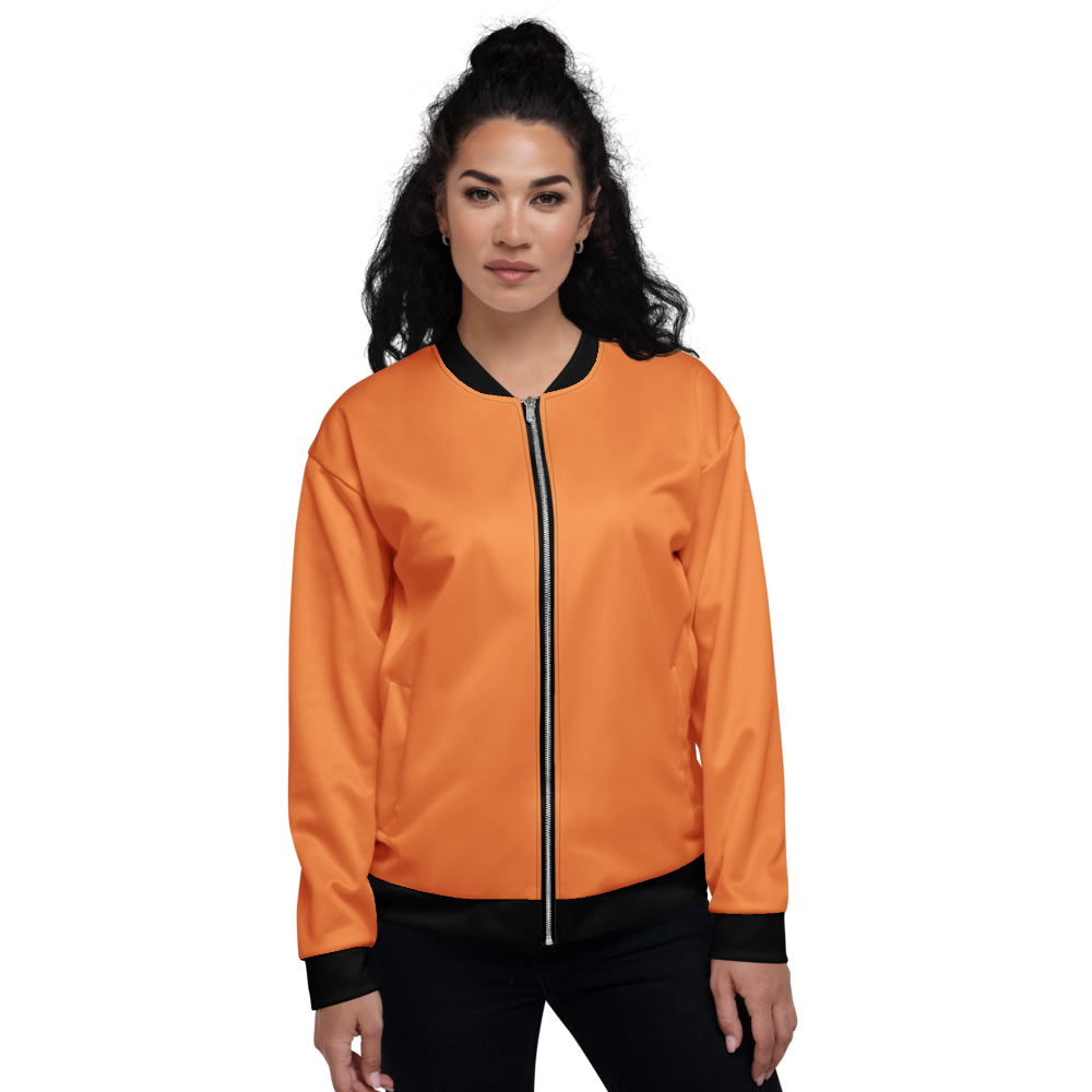 Orange Bomber Jacket mockup
