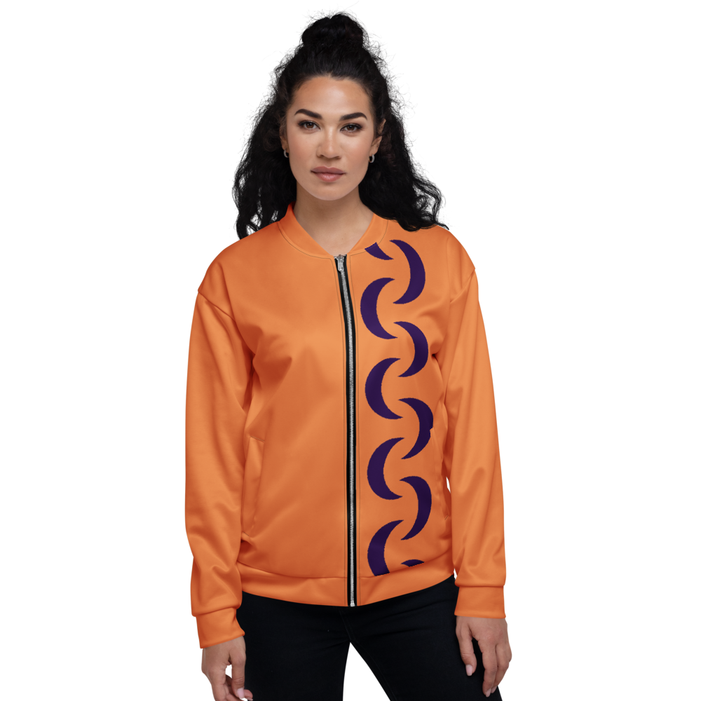 Orange Moon Bomber Jacket mockup