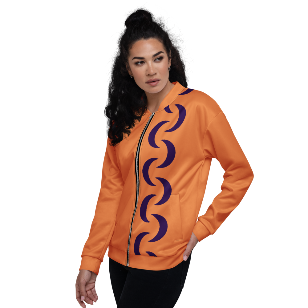Orange Moon Bomber Jacket mockup