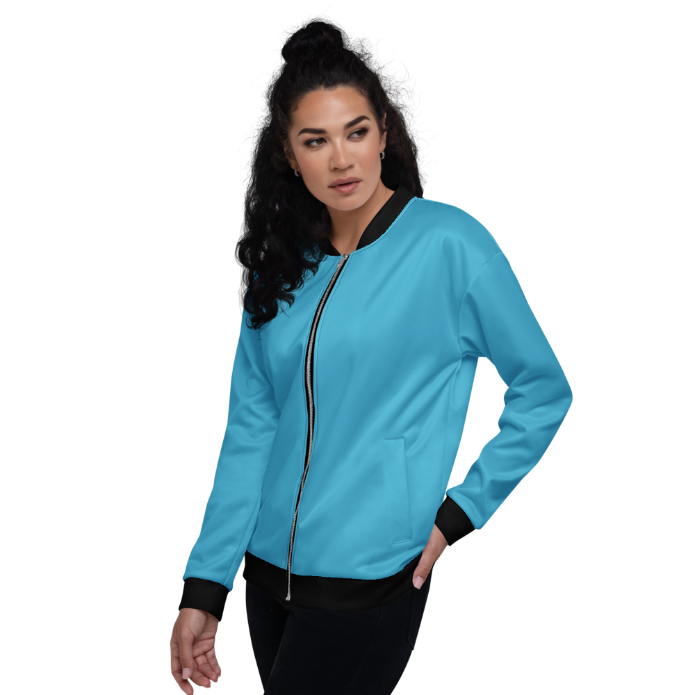 Light Blue Bomber Jacket mockup