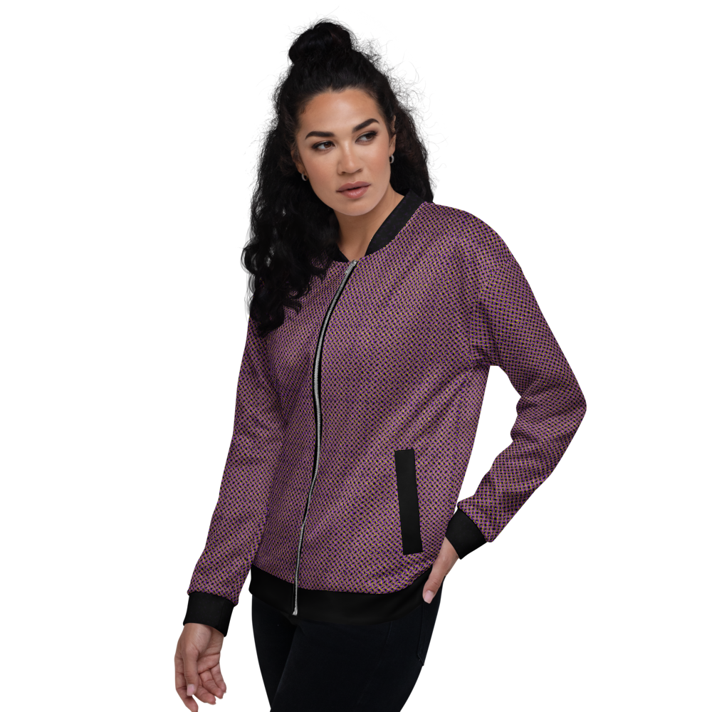 Purple Ring Bomber Jacket mockup