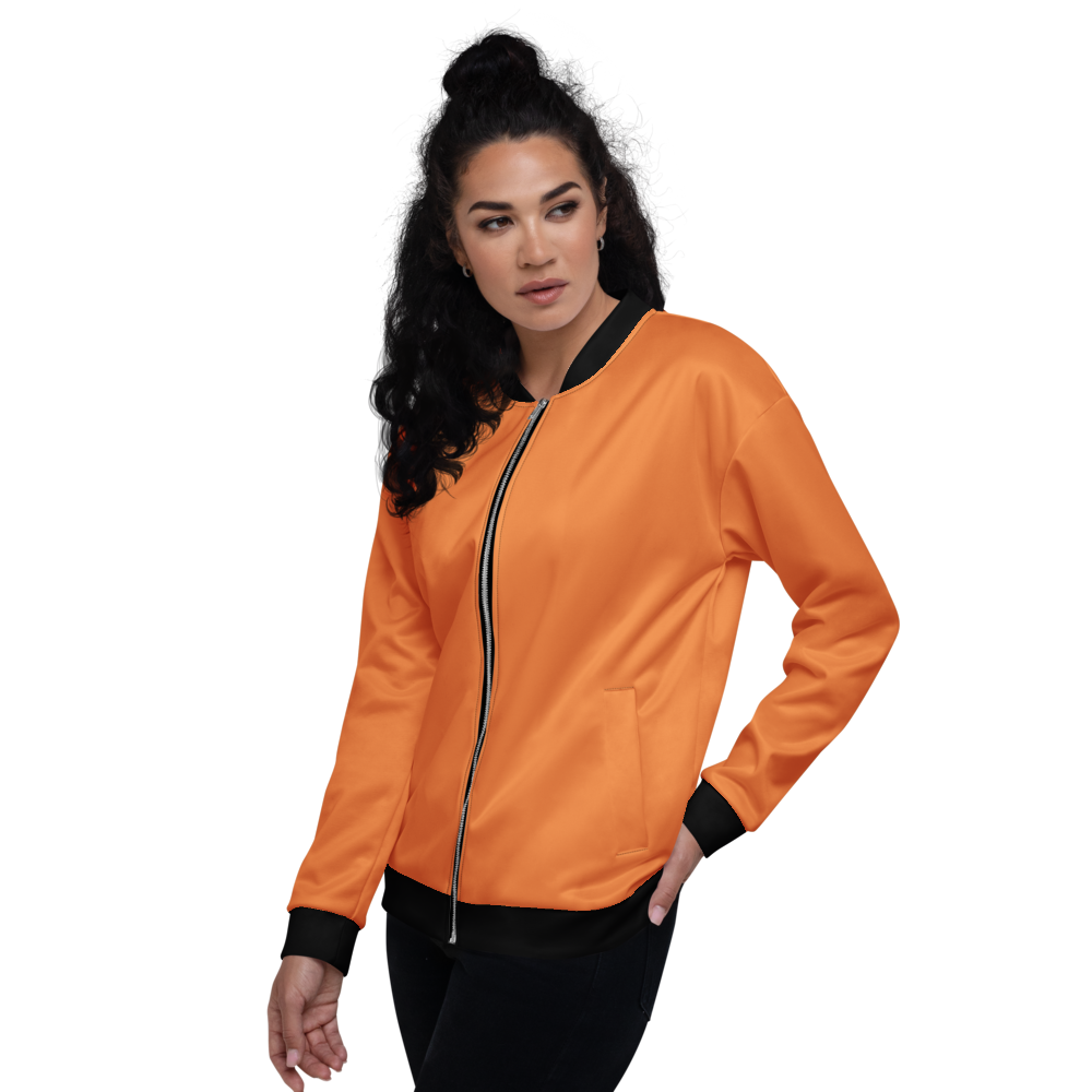 Orange Bomber Jacket mockup