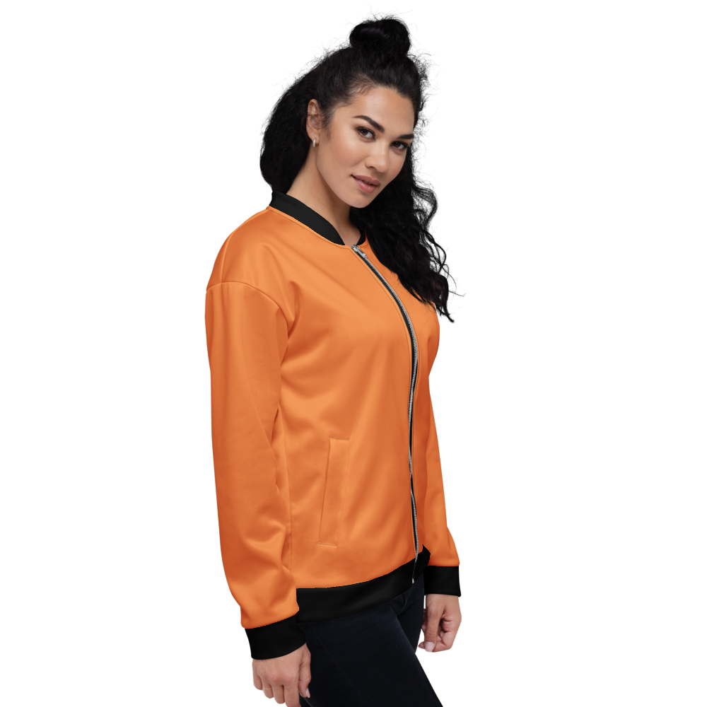 Orange Bomber Jacket mockup