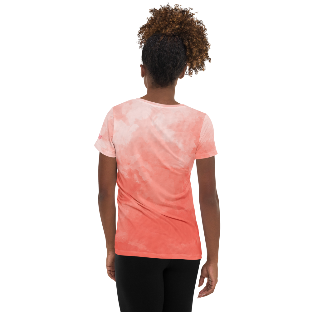 Coral Watercolor Women's T-shirt mockup