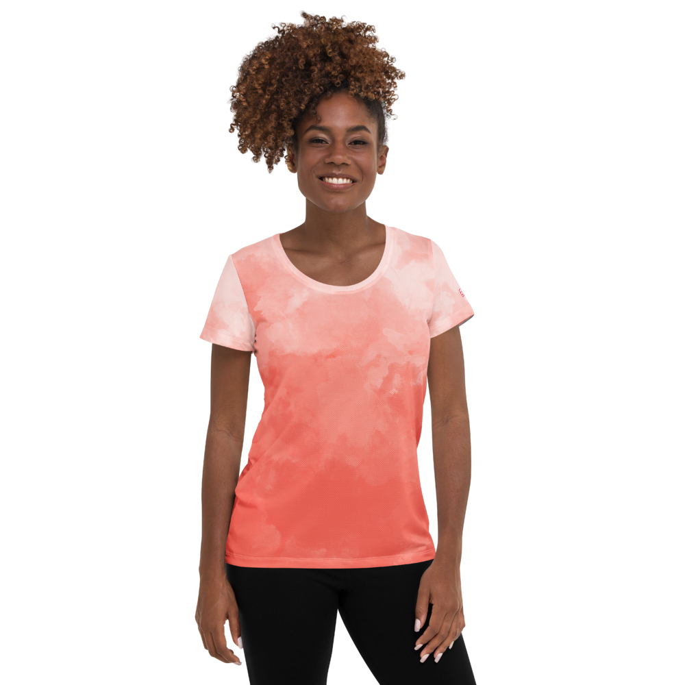 Coral Watercolor Women's T-shirt mockup