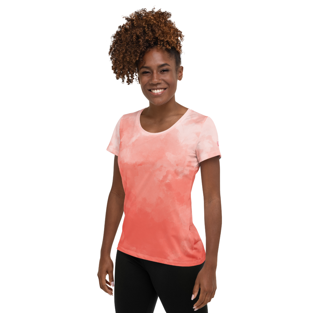 Coral Watercolor Women's T-shirt mockup