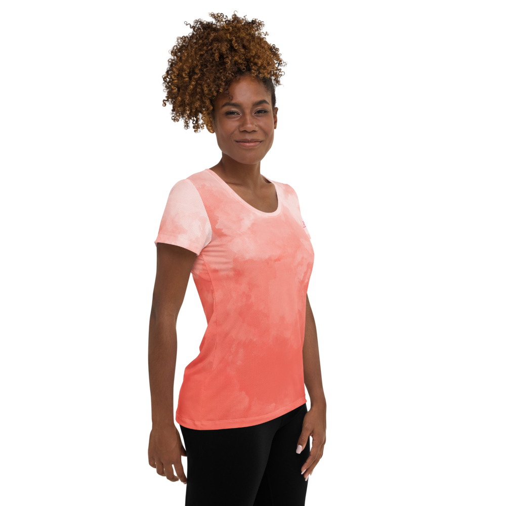 Coral Watercolor Women's T-shirt mockup
