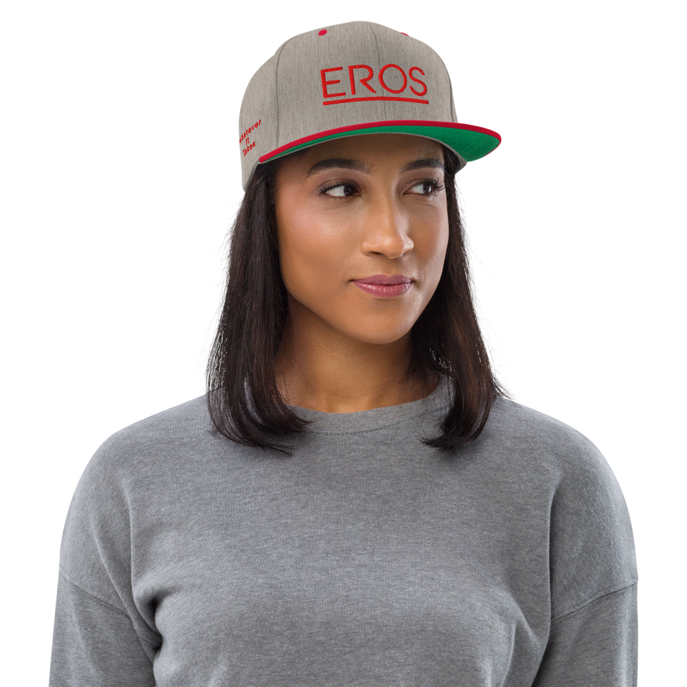 Eros Red Snapback mockup