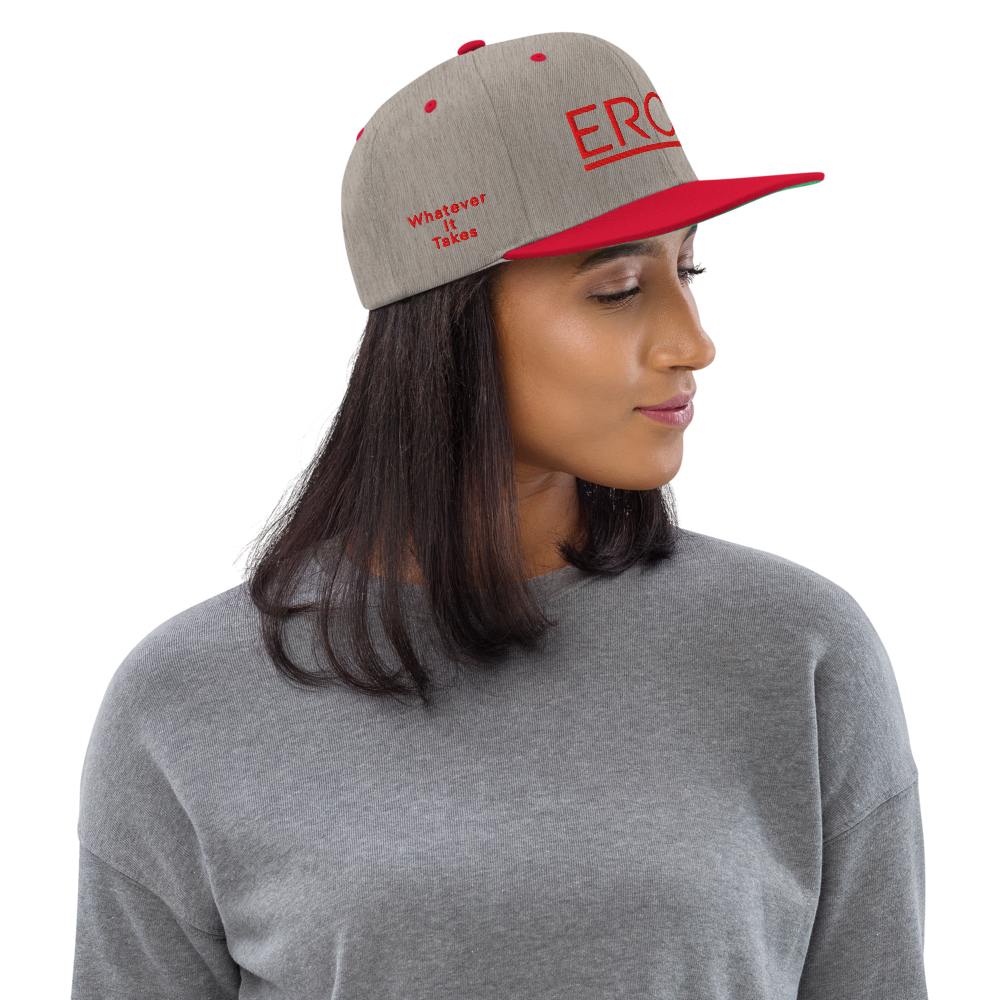 Eros Red Snapback mockup