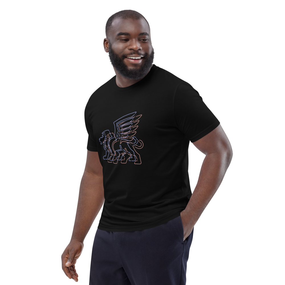 Neon Guardian cotton t-shirt mockup