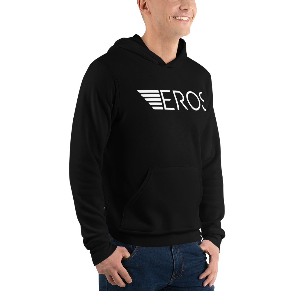 Eros-White Unisex hoodie mockup