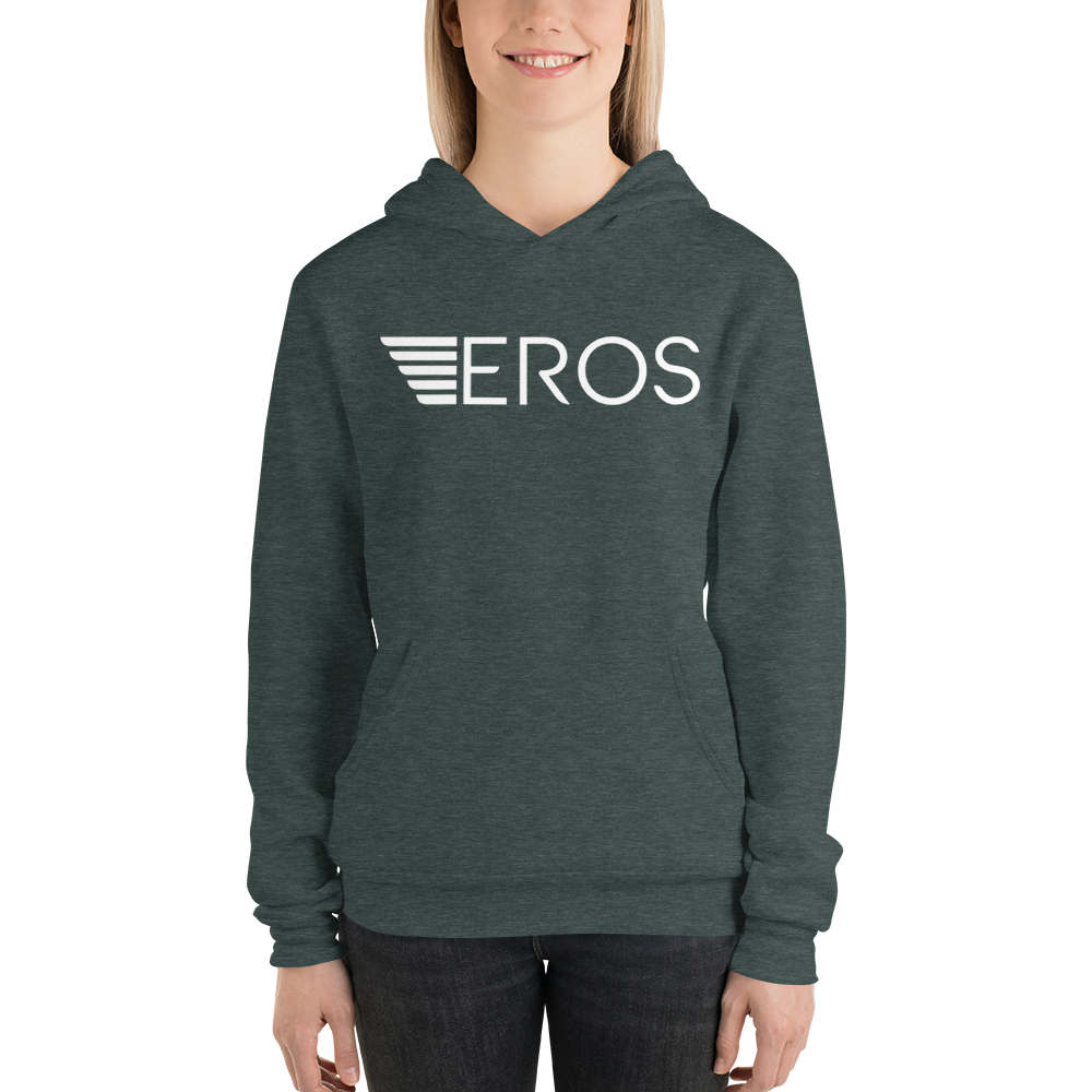 Eros-White Unisex hoodie mockup