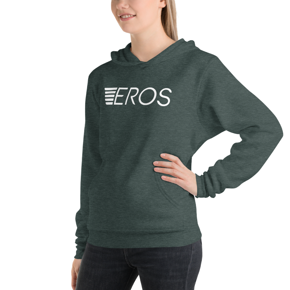 Eros-White Unisex hoodie mockup