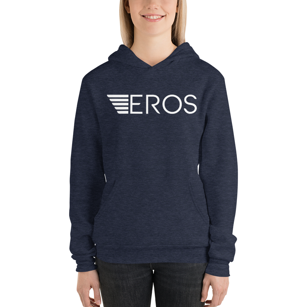 Eros-White Unisex hoodie mockup