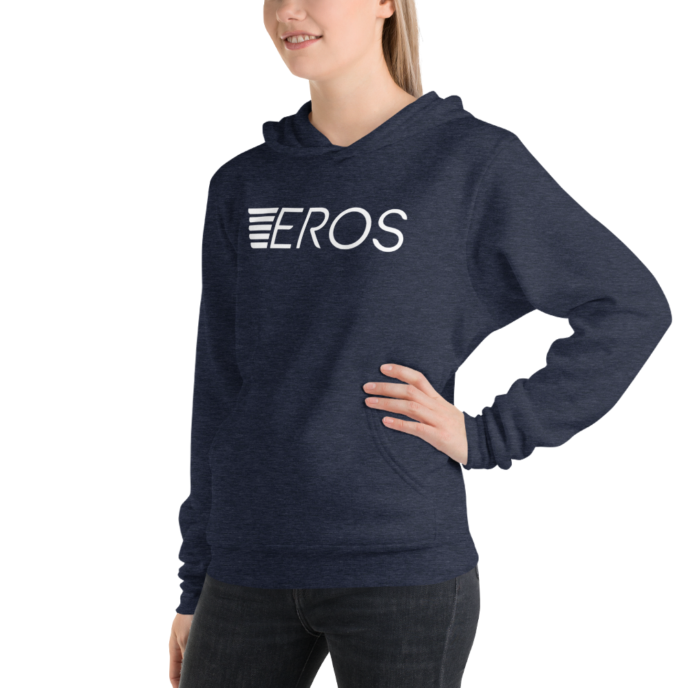 Eros-White Unisex hoodie mockup