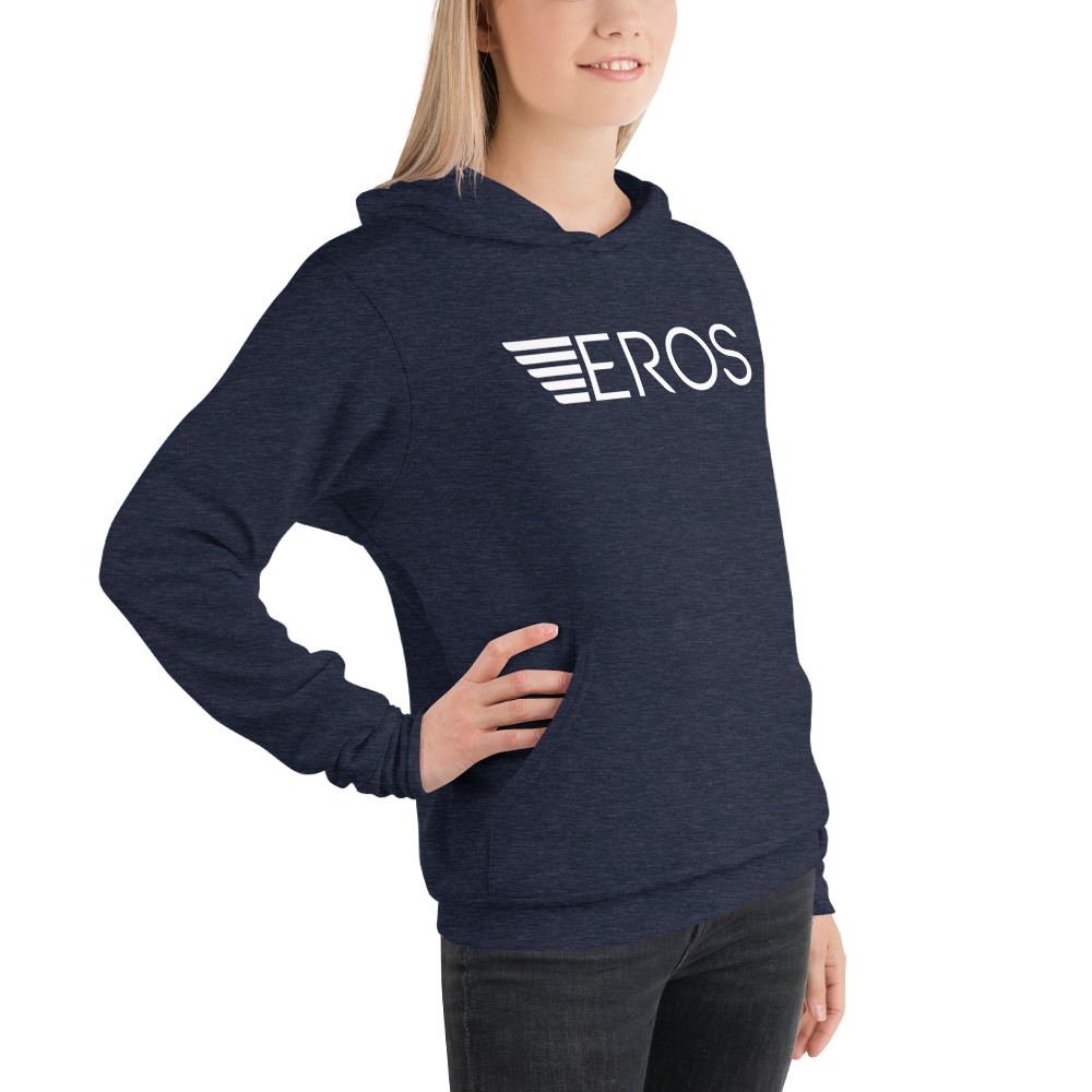 Eros-White Unisex hoodie mockup