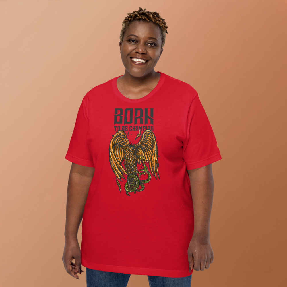 Born a Champion Unisex T-Shirt mockup