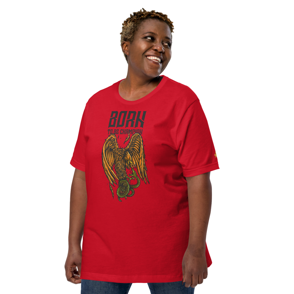 Born a Champion Unisex T-Shirt mockup