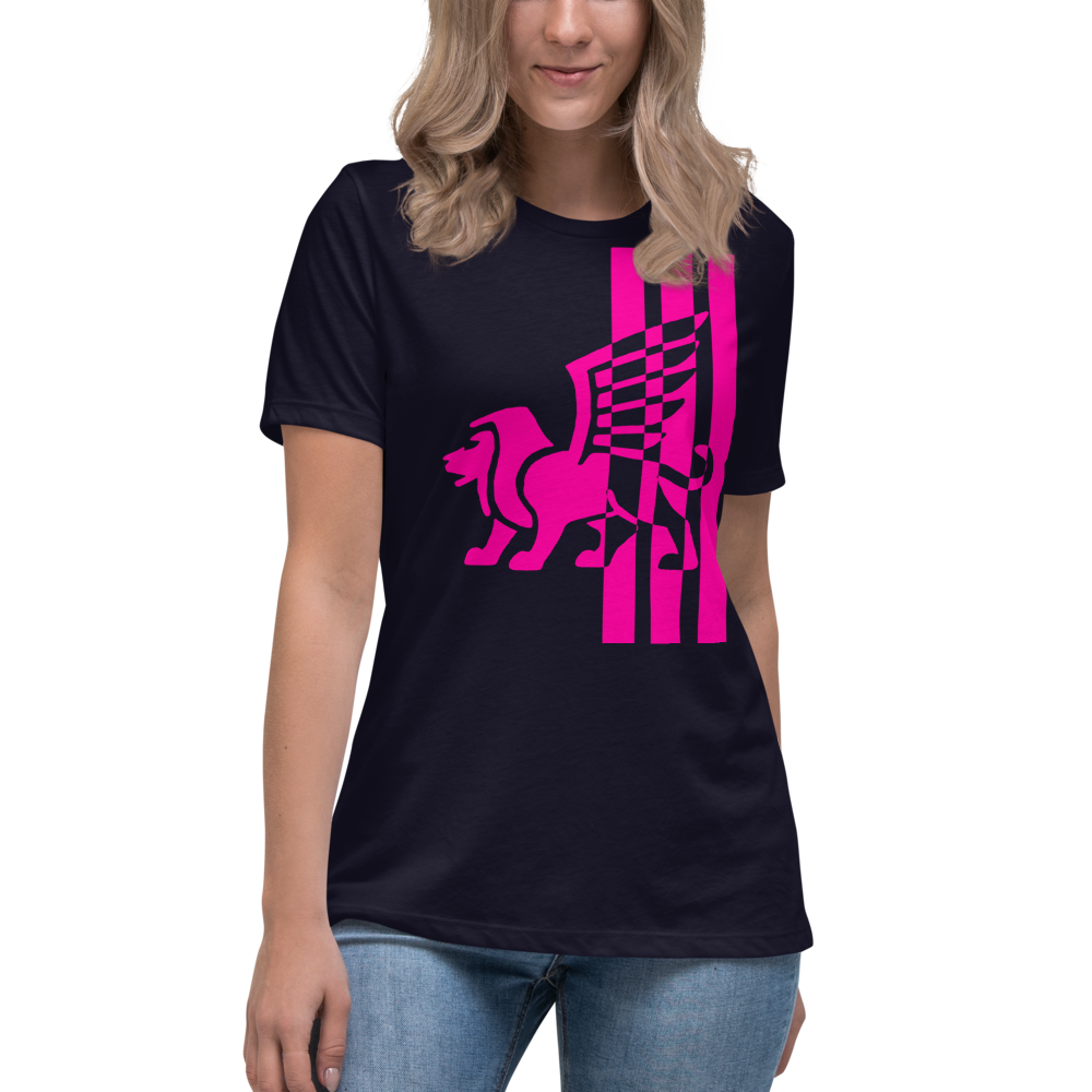 Pink Stripe Women's T-Shirt mockup