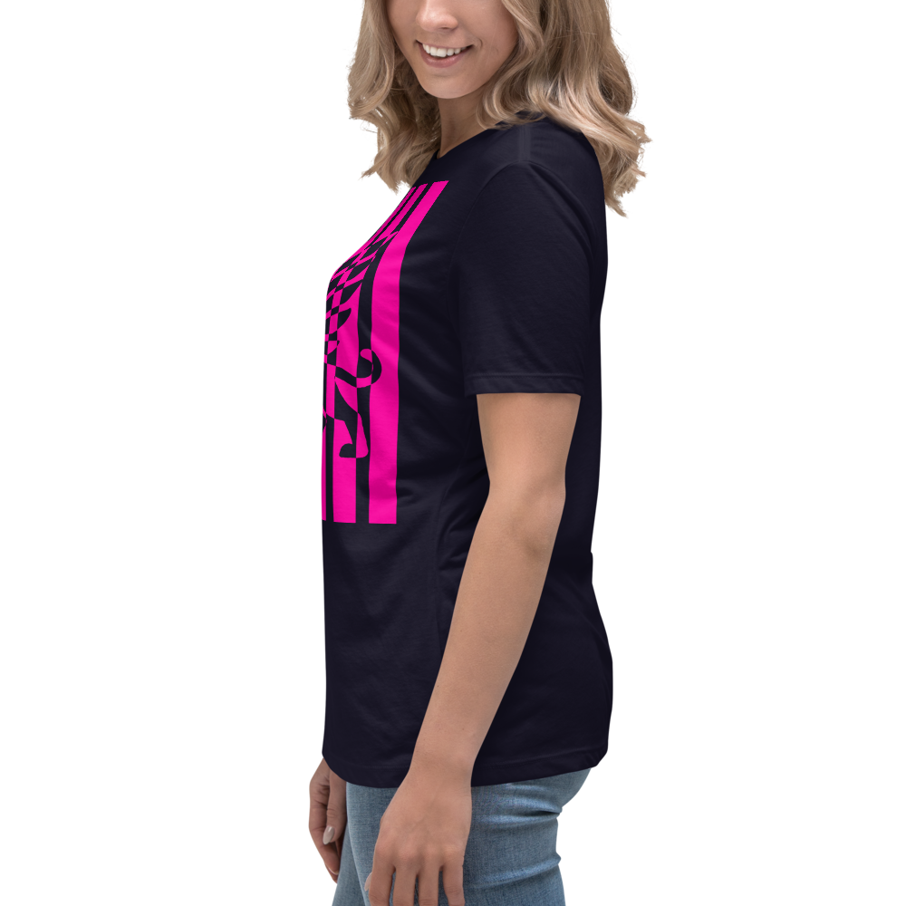 Pink Stripe Women's T-Shirt mockup