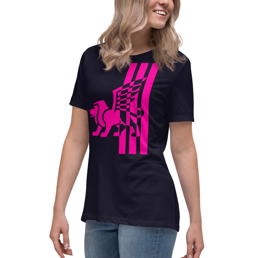 Pink Stripe Women's T-Shirt mockup