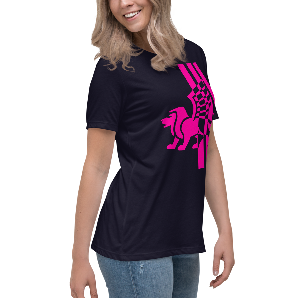 Pink Stripe Women's T-Shirt mockup